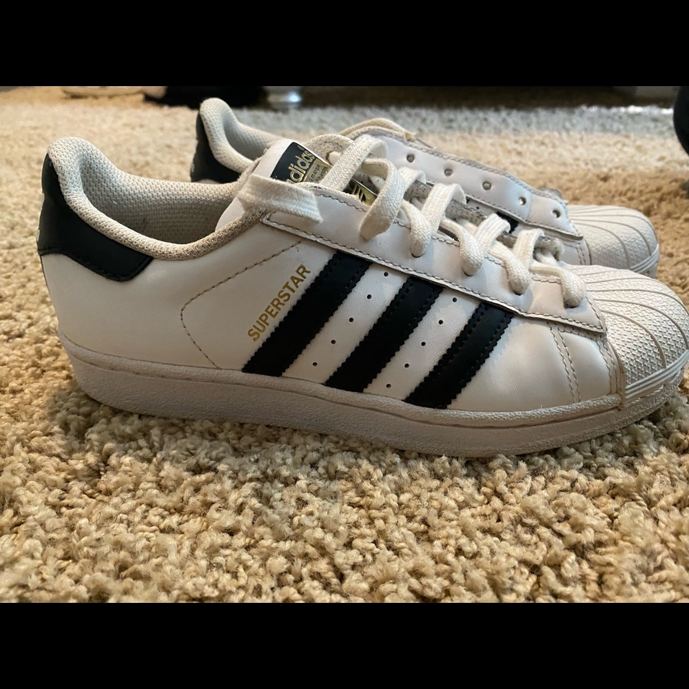 Size 5 Kids - adidas Superstar Running White 2014